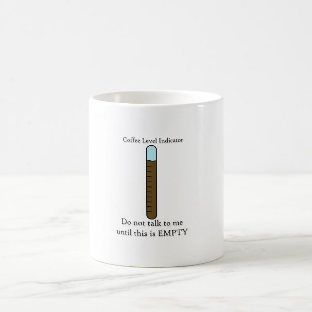 Indicateur de niveau de café drôle de tasse (Centre)