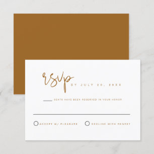 INDIE Bohemian Beige Terracotta Wedding Carte RSVP