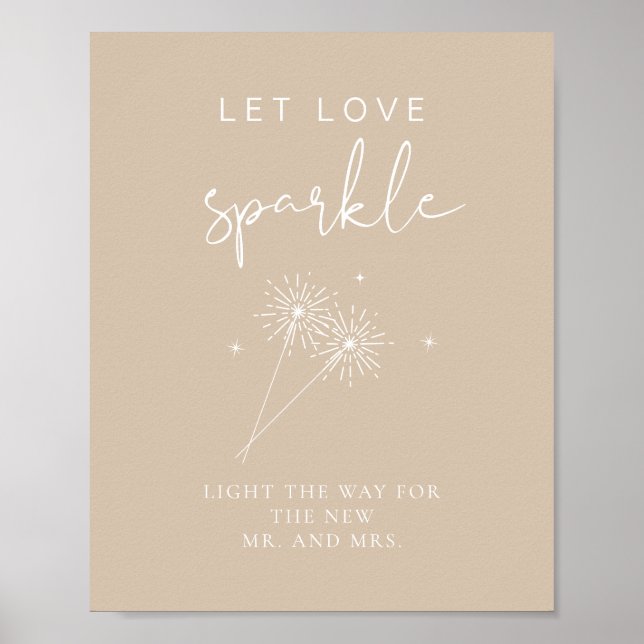 INDIE Bohemian Wedding Sparkler Send Off Poster (Devant)