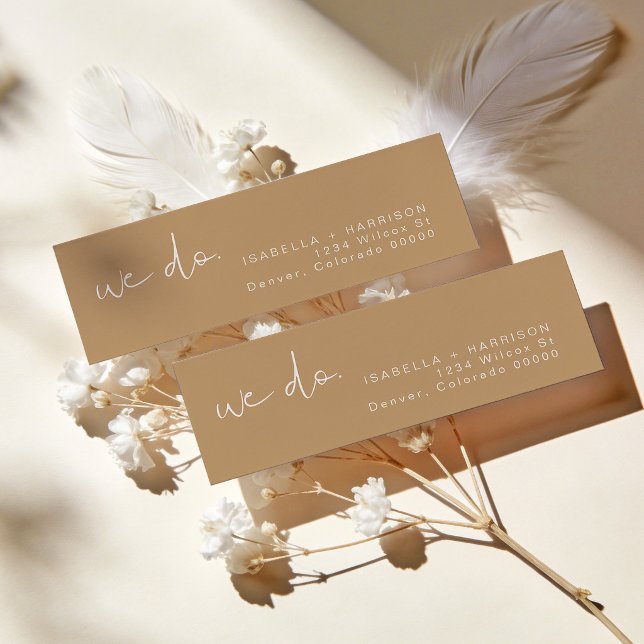 INDIE Boho Earth Toned Mariage Étiquette de retour (Créateur téléchargé)
