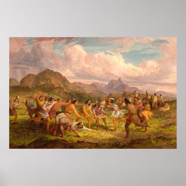 Indiens Sioux - Poster d'Art fin Seth Eastman (Devant)