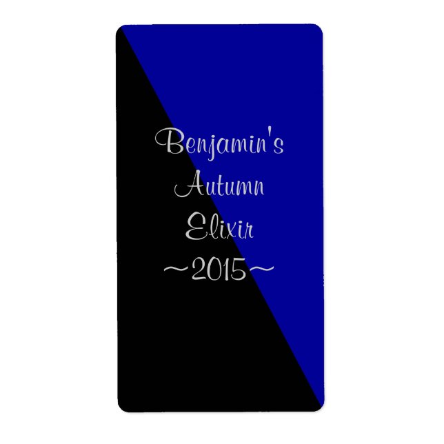 Indigo et Black Special Home Vin Étiquette (Devant)