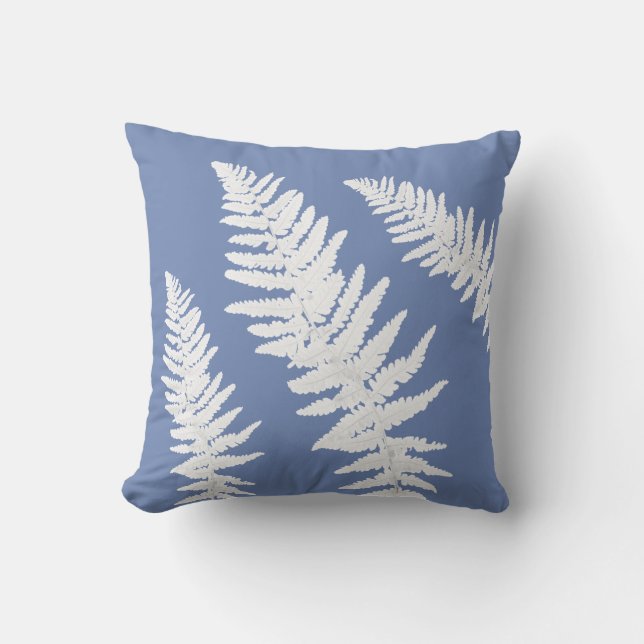 Indigo Fern Botanical Toss Coussin (Recto)