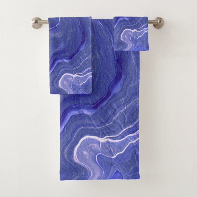 Indigo Violet Agate Marbre Abstraction (En situation)
