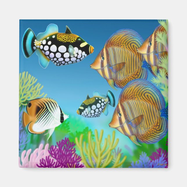 Indo Pacific Reef Fish Magnet (Devant)
