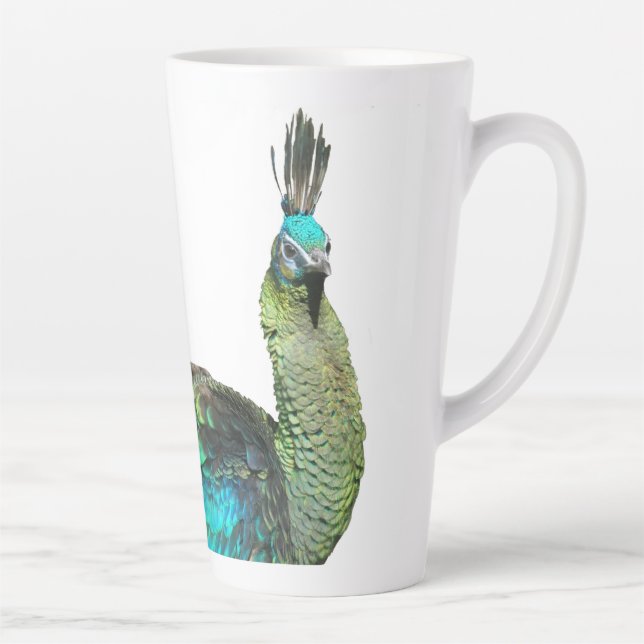 Indonésie Peacock Face Latte Mug (Droite)