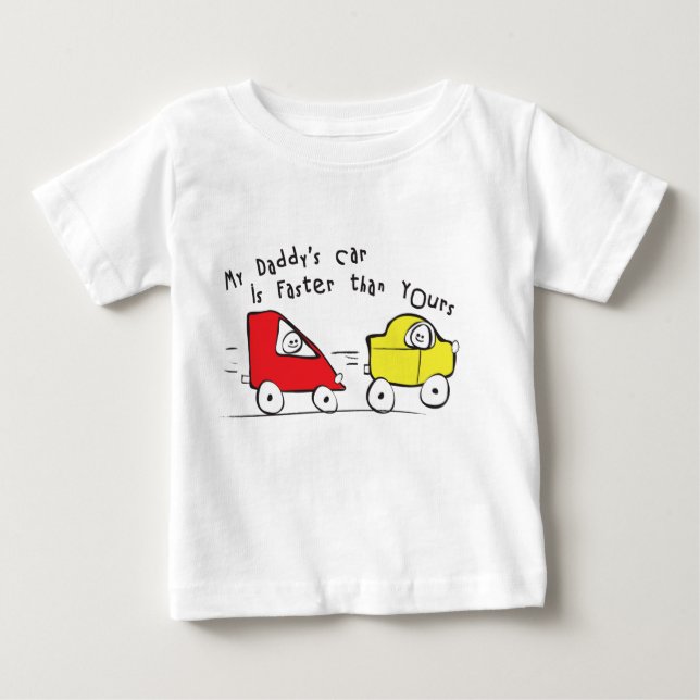 Infantile le T-shirt la voiture de mon papa est (Devant)