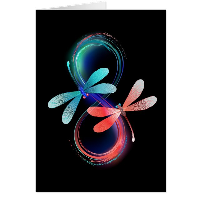 Infini avec des libellules lumineuses (Devant)