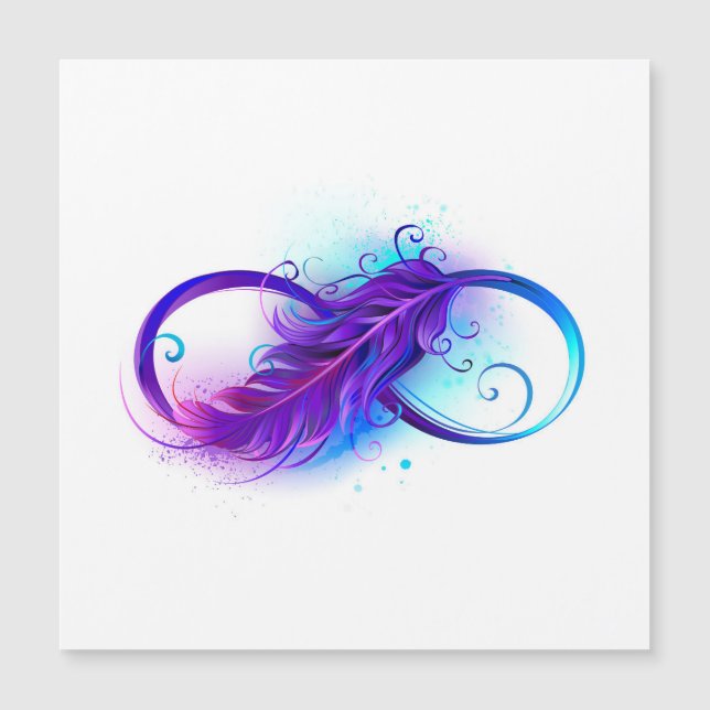 Infini avec plume violette (Devant)