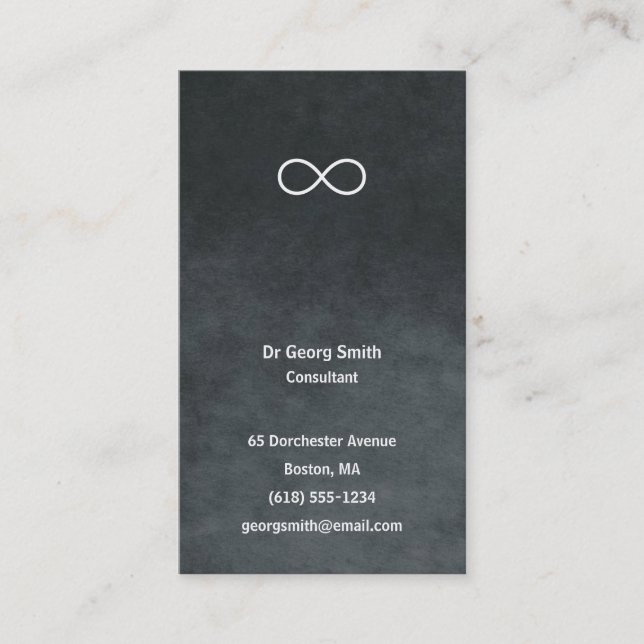 Infini - carte de visite élégant de scientifique (Devant)