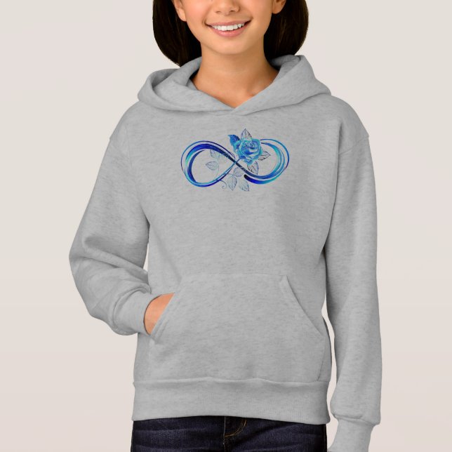 Infini lumineux avec rose bleue (Devant)