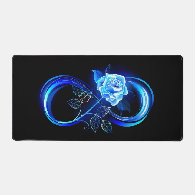 Infini lumineux avec rose bleue (Recto)