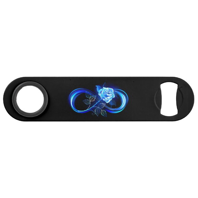 Infini lumineux avec rose bleue (Devant (Horizontal))