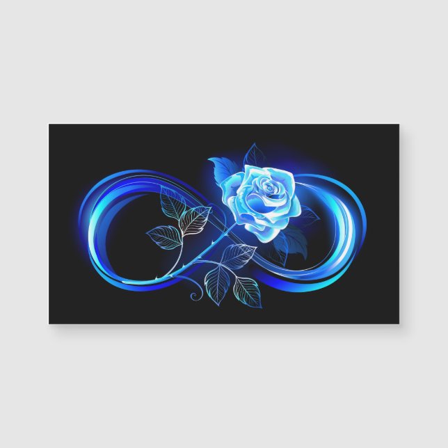 Infini lumineux avec rose bleue (Devant)