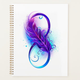 Infinité avec plumes violettes