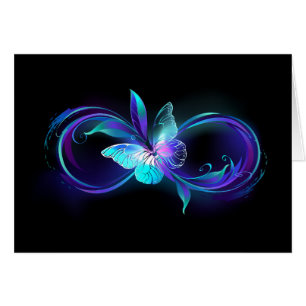 Infinité brillante avec papillon magique
