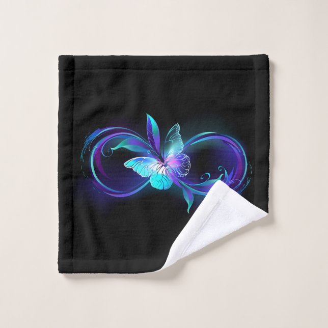 Infinité brillante avec papillon magique (Gant de toilette)