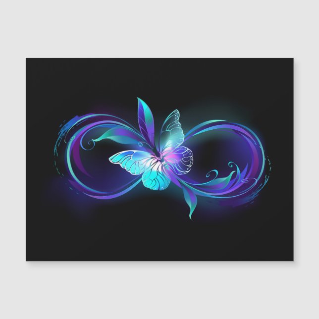 Infinité brillante avec papillon magique (Devant)