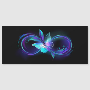 Infinité brillante avec papillon magique