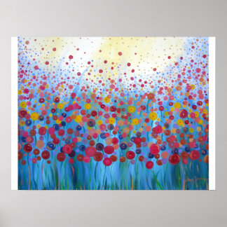 Infinite Romance Floral Poster Abstrait