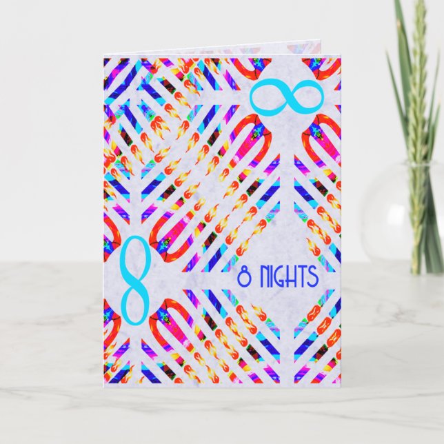 Infinity 8 nuits Cartes de Chanukah (Devant)
