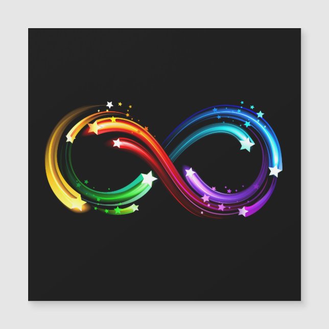 Infinity symbol of rainbow comets (Devant)