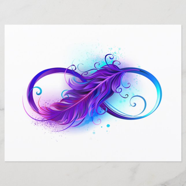 Infinity with purple feather (Devant)