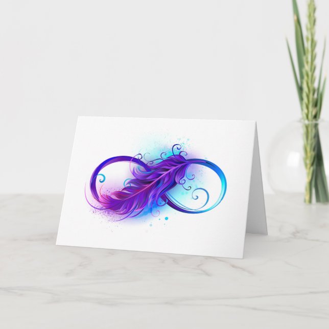 Infinity with purple feather (Devant)
