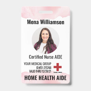 Infirmière aide à domicile Photo ID Badges médicau