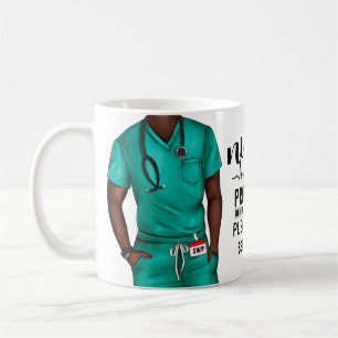 Infirmière amusante en cours Mug de café personnal