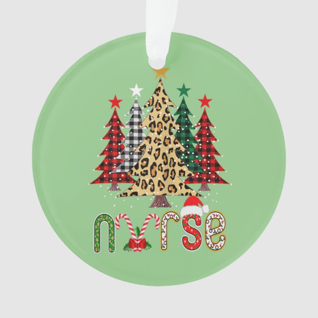 Infirmière Arbre de Noël Stethoscope RN LPN Scrub  (devant)