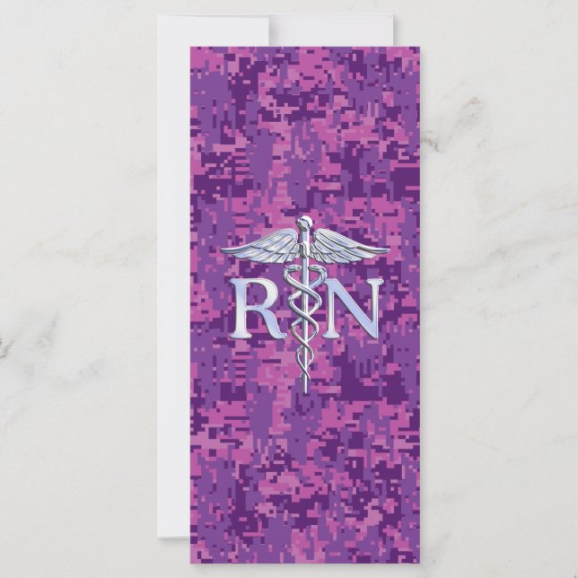 Infirmière autorisée RN Caduceus sur Camo rose (Devant)
