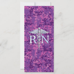 Infirmière autorisée RN Caduceus sur Camo rose