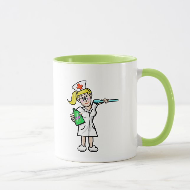 Infirmière Avec Grosse Cuillère Et Mug De Médecine (Droite)