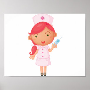 Infirmière Avec Poster D'Aiguille