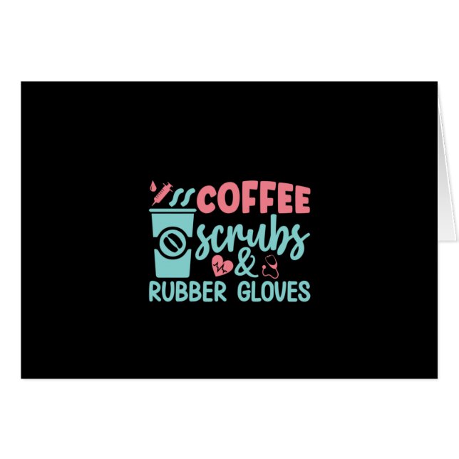 Infirmière Cadeau Café Scrubs Et Gants En Caoutcho (Devant horizontal)