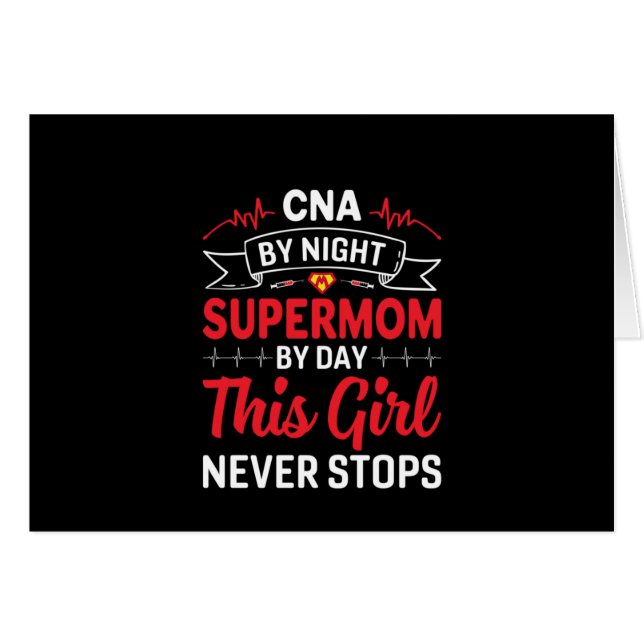 Infirmière Cadeau CNA Par Supermom De Nuit (Devant horizontal)