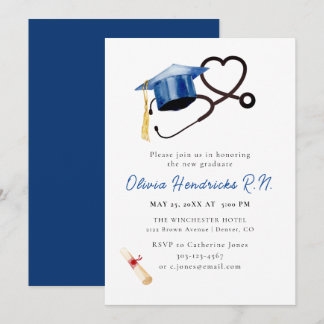 Infirmière Cap et Stethoscope Invitation