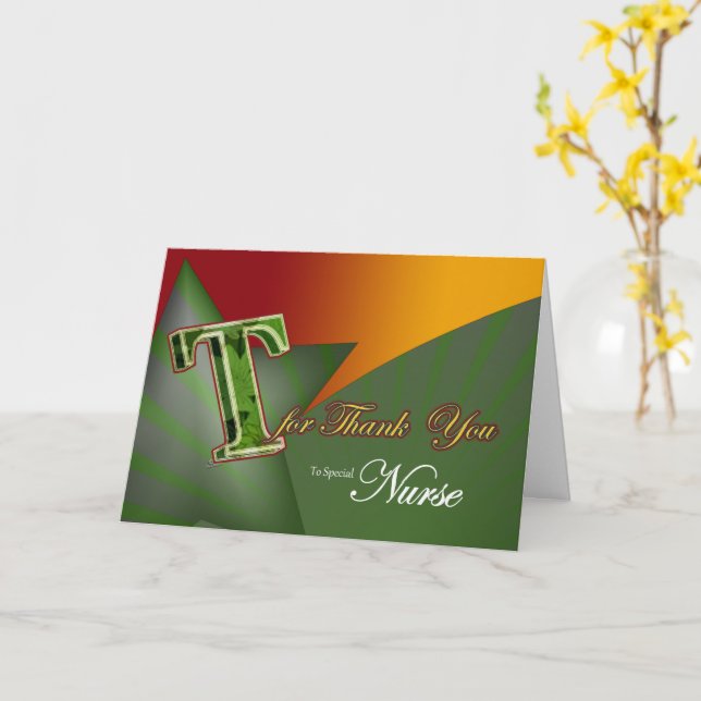 Infirmière carte de remerciements Big T Merci Infi (Fleur jaune)