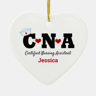 Infirmière CNA personnalisée Ornement en céramique