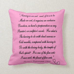 Infirmière Coussin Florence Nightingale Mots