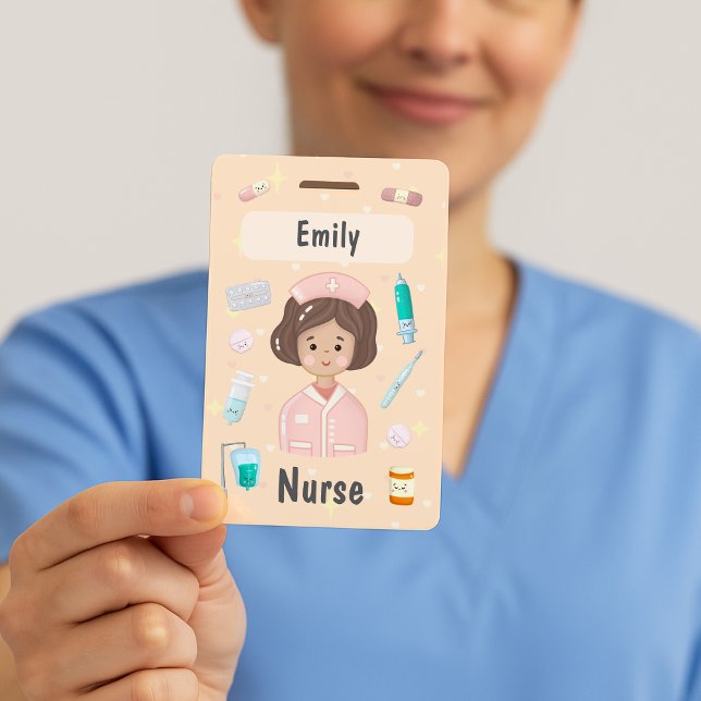 Infirmière Cute Kawaii Infirmière Badge Médicale p (Créateur téléchargé)