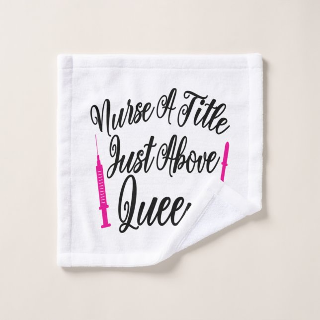 Infirmière D'Art Infirmière Un Titre Juste Au-Dess (Gant de toilette)