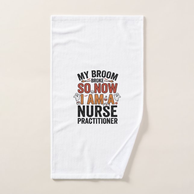 Infirmière de Halloween praticienne balai cassé vi (Serviette à main)