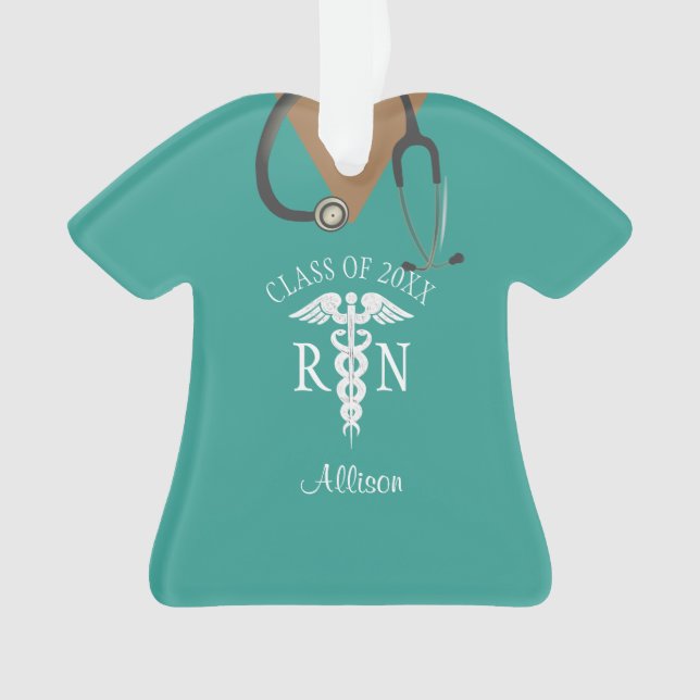 Infirmière Diplôme Médicale Scrub Top Keepsaké Nom (devant)