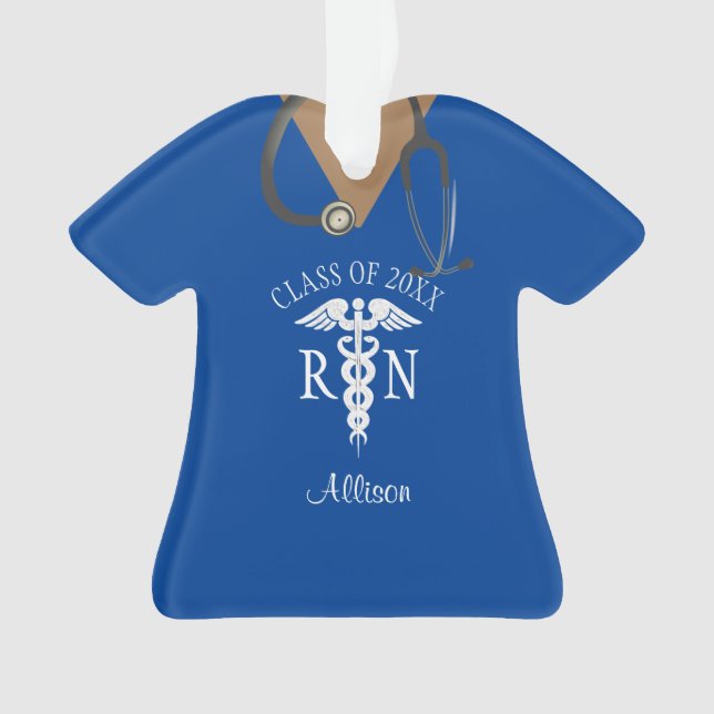 Infirmière diplômée Médicale Uniforme Royal Blue N (devant)