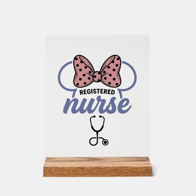 Infirmière diplômée stéthoscope à ruban graphique  (Recto)