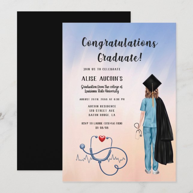 Infirmière/Docteur - Invitation à l'obtention d'un (Devant / Derrière)