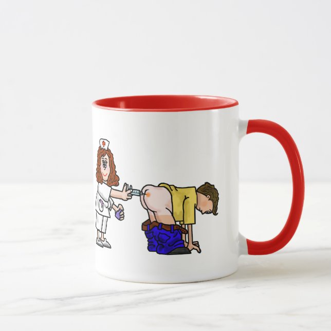 Infirmière donnant le tir dans la tasse (Droite)