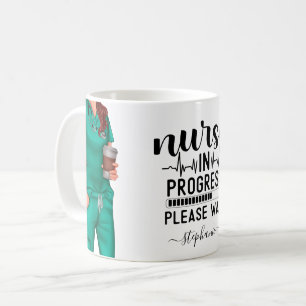 Infirmière en cours Mug de café personnalisé